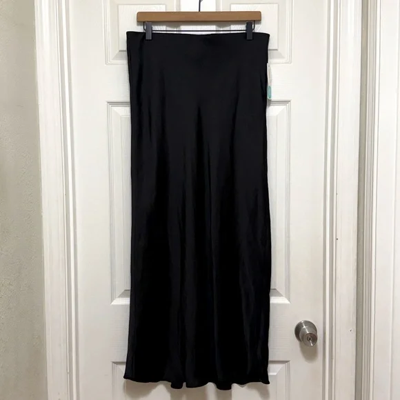 NWT Z Supply Europa Midi Slip Skirt in Black - Picture 5 of 10